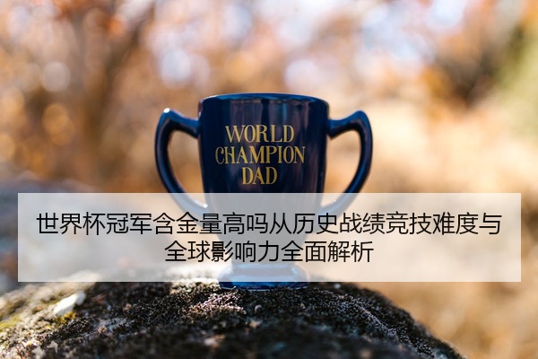 世界杯冠军含金量高吗从历史战绩竞技难度与全球影响力全面解析